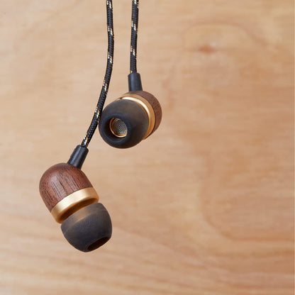 Smile Jamaica: Wired Earphones with Microphone, Noise Isolating Design, and Sustainable Materials, Brass