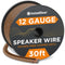 12 Gauge Speaker Wire (30Ft) - Brown 12 AWG Speaker Wire Speaker Cable 99.9% - Deoxidized Copper - True Spec and Soft Touch Cable - OFC Speaker Wire 12 Gauge for Outdoor Speaker Wire