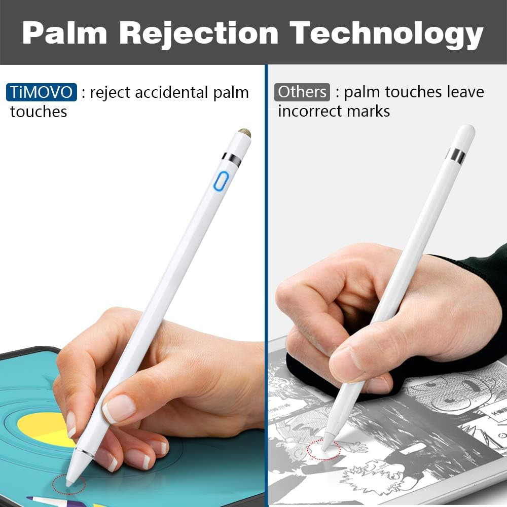 Stylus Pen for Ipad 10Th/9Th/8Th/7Th Generation, 20Hrs Work Palm Rejection Ipad Pen Compatible with Ipad Air 5Th/4Th Gen, Ipad Mini 6Th/5Th High Precise Ipad Pencil 1St Gen, White